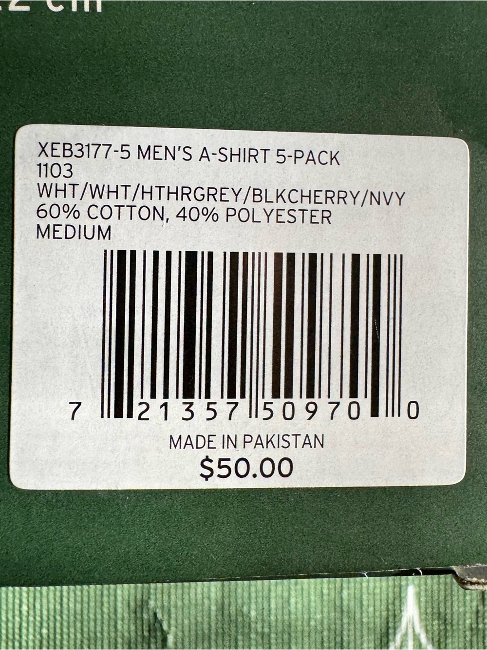 Eddie Bauer Men's Nomad 5 Pack Ribbed Tank Undershirts Cotton Blend Medium Multi - Picture 11 of 16